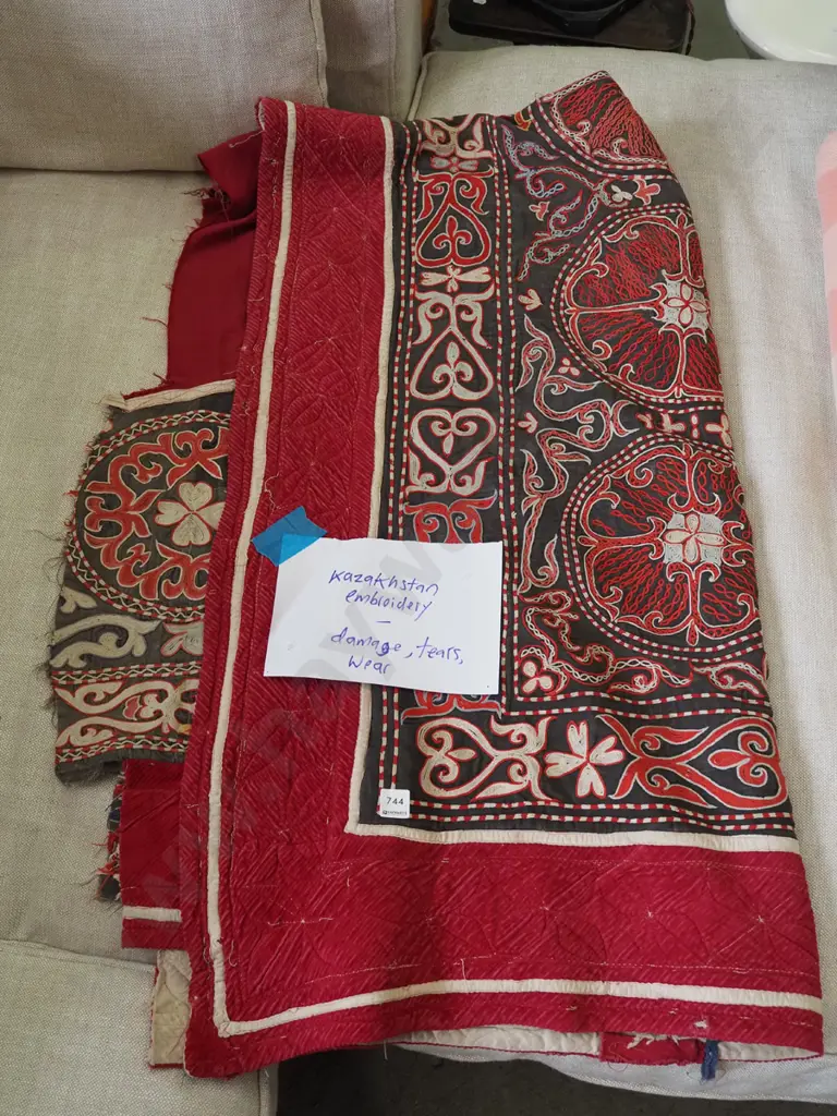 Kazahkstan embroidery - some damage, rips and tears Image 1++
