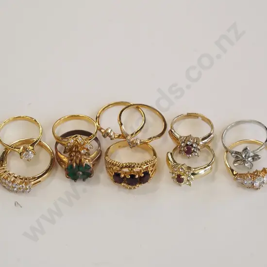 tray of costume rings