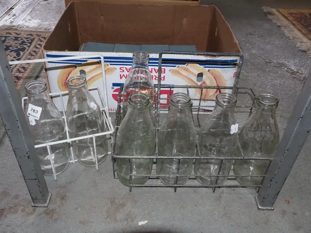 2x milk crates and bottles Image 1++