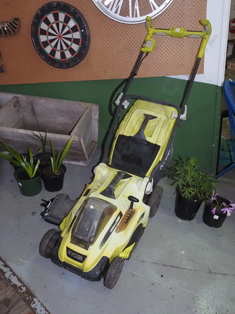 Ryobi 36V battery powered lawn mower - some fading and slight rust Image 1++