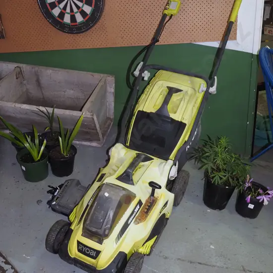 Ryobi 36V battery powered lawn mower - some fading and slight rust