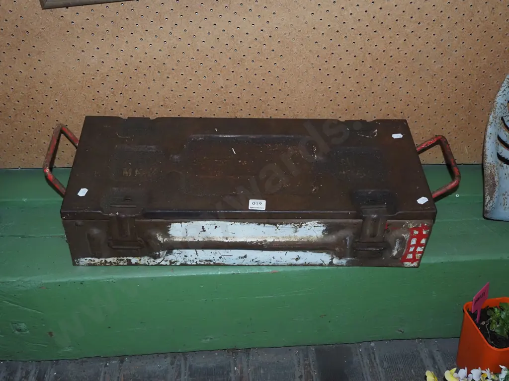 rusty metal ammunition case Image 1++