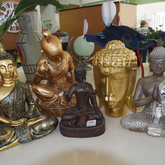 5x buddha figurines
