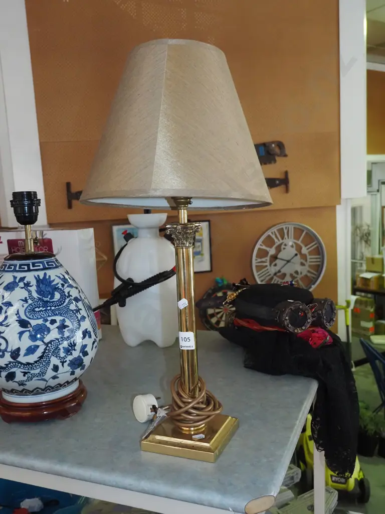 brass based table lamp H520 Image 1++