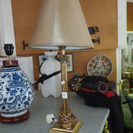 brass based table lamp H520