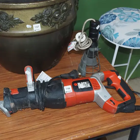 Black & Decker reciprocating saw, trouble light