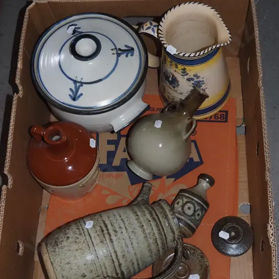 box; casserole, jugs, vase etc