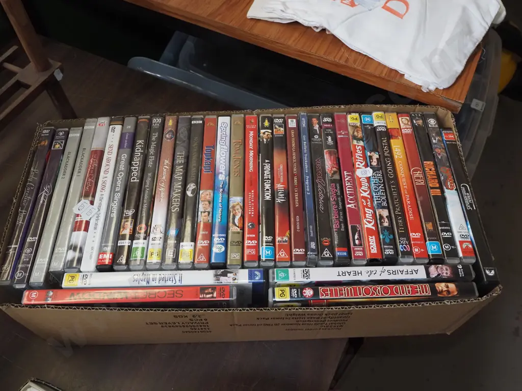 box of DVDs Image 1++