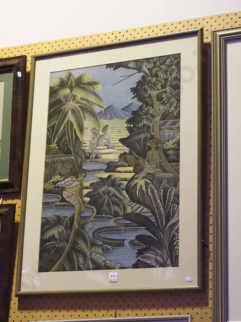 framed Sth East Asian print Image 1++