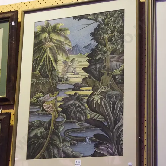 framed Sth East Asian print