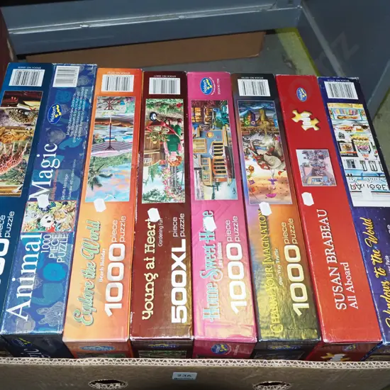 box of puzzles