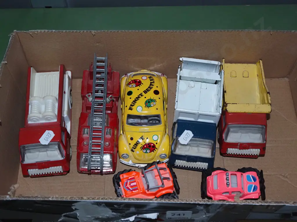 box of toy vehicles Image 1++