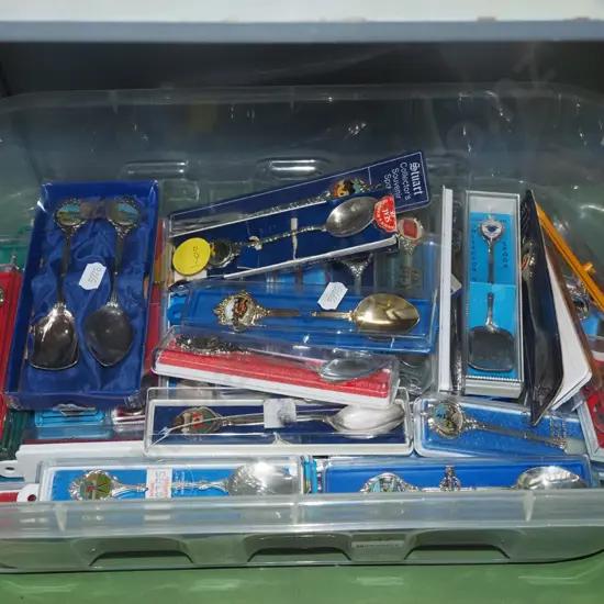 box of souvenir teaspoons