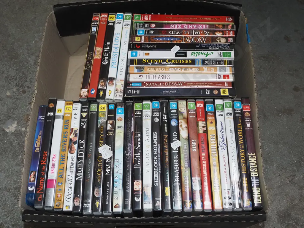box of DVDs Image 1++