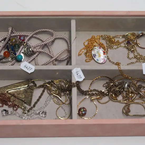 segmented box and costume jewellery