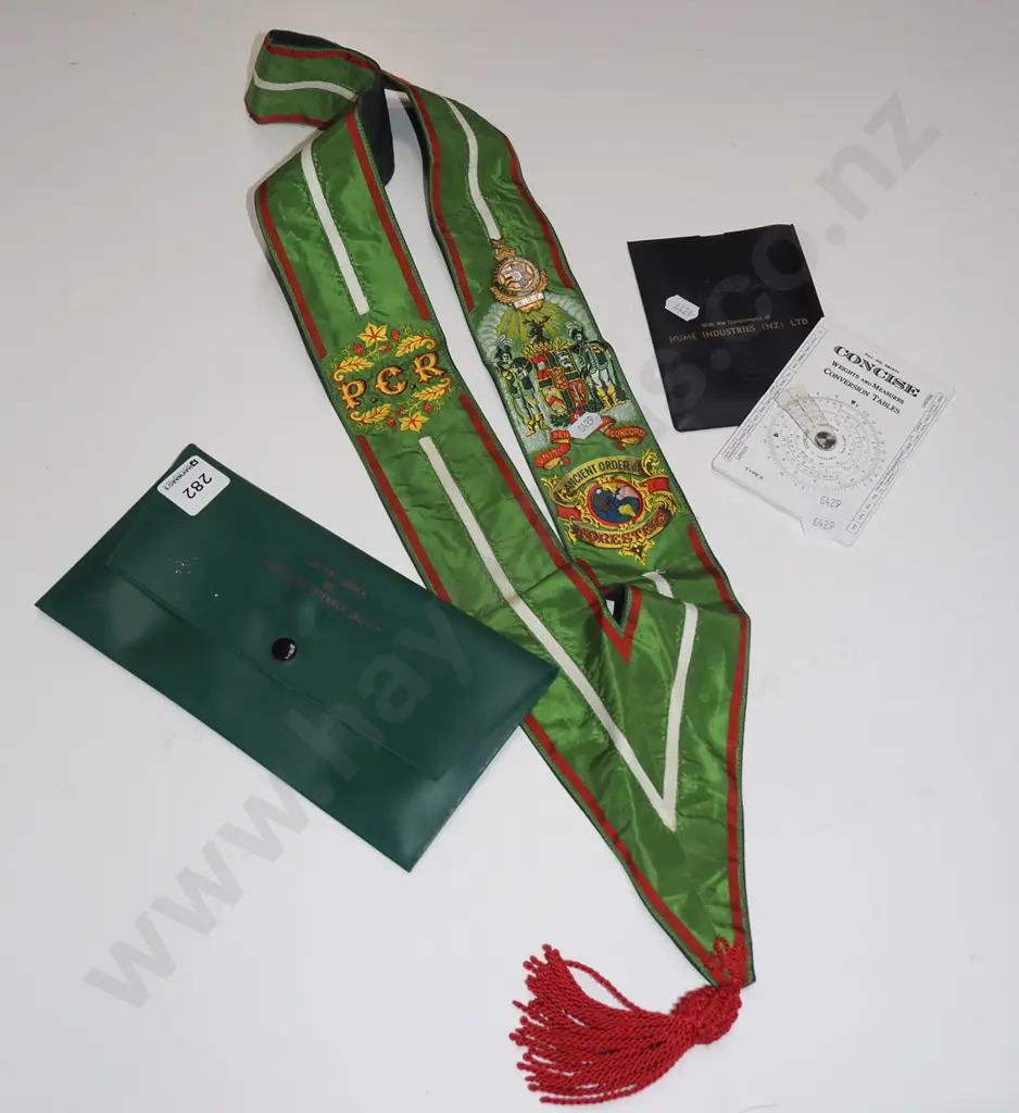 weights and measure conversion table, ancient order of the foresters sash Image 1++