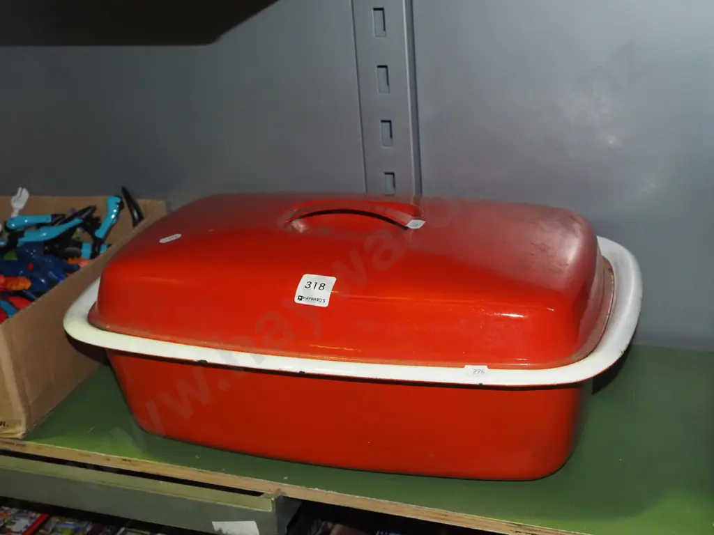 large retro enamel roasting dish L430 Image 1++