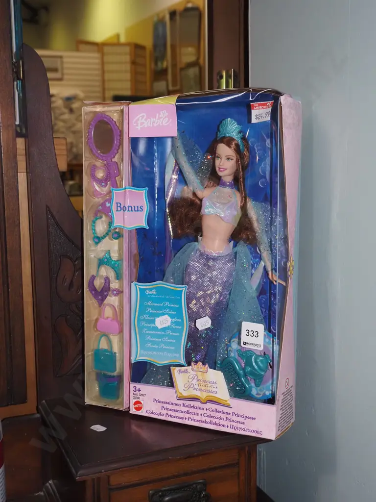 boxed  Barbie Princess Collection - Little Mermaid - damage to box Image 1++