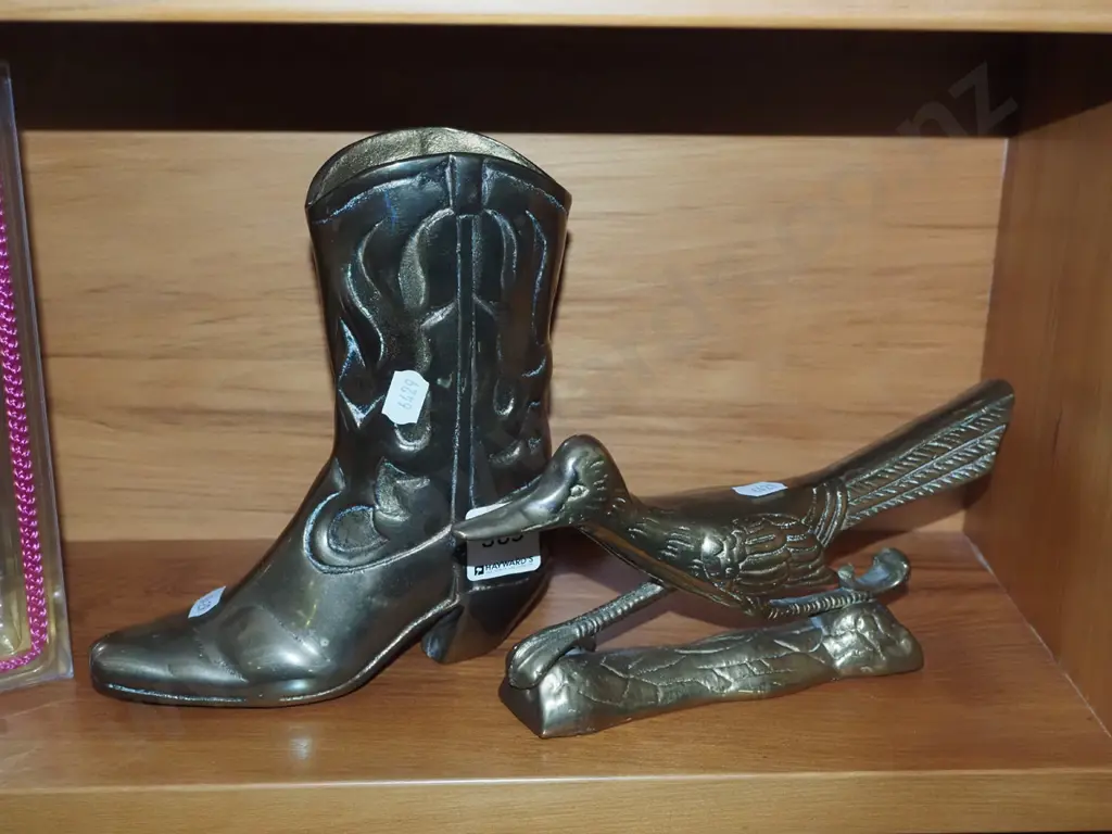 bronze duck figurine, boot vase H180 Image 1++