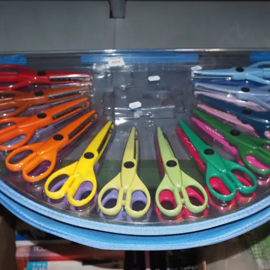 plastic case of crafting scissors