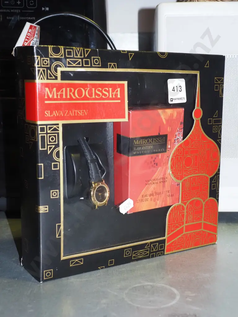 boxed as new Maroussia eau de toilette 50ml, wristwatch Image 1++
