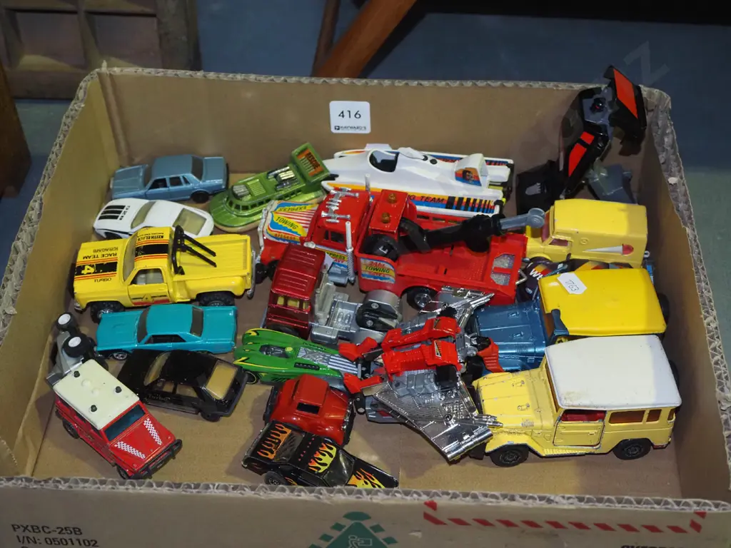 box of toy vehicles Image 1++