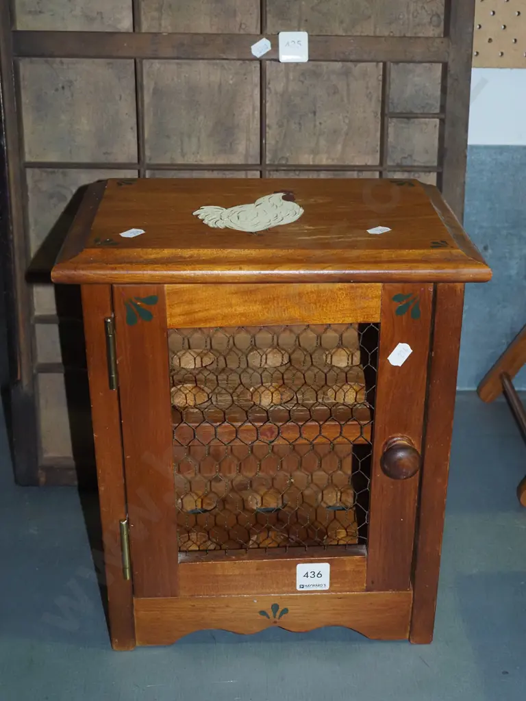 small wooden egg storage cupboard H340 W280 D200 Image 1++