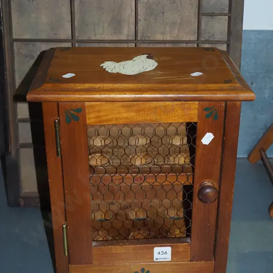 small wooden egg storage cupboard H340 W280 D200