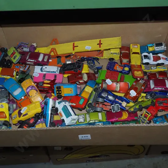 box; toy vehicles