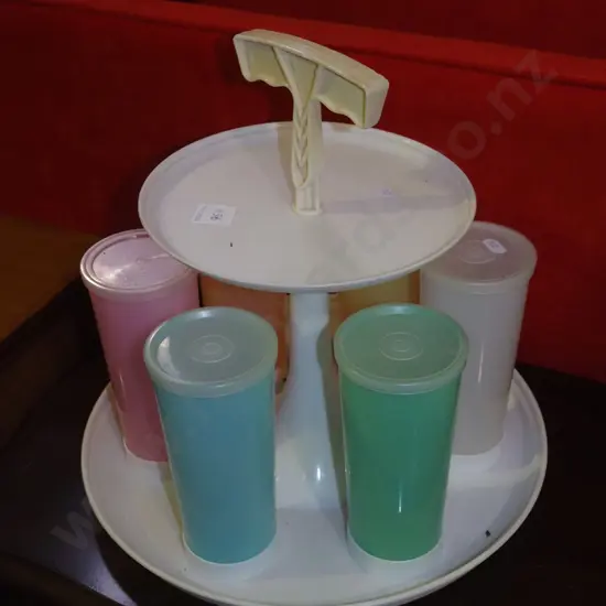 Tupperware drinks caddy with tumblers