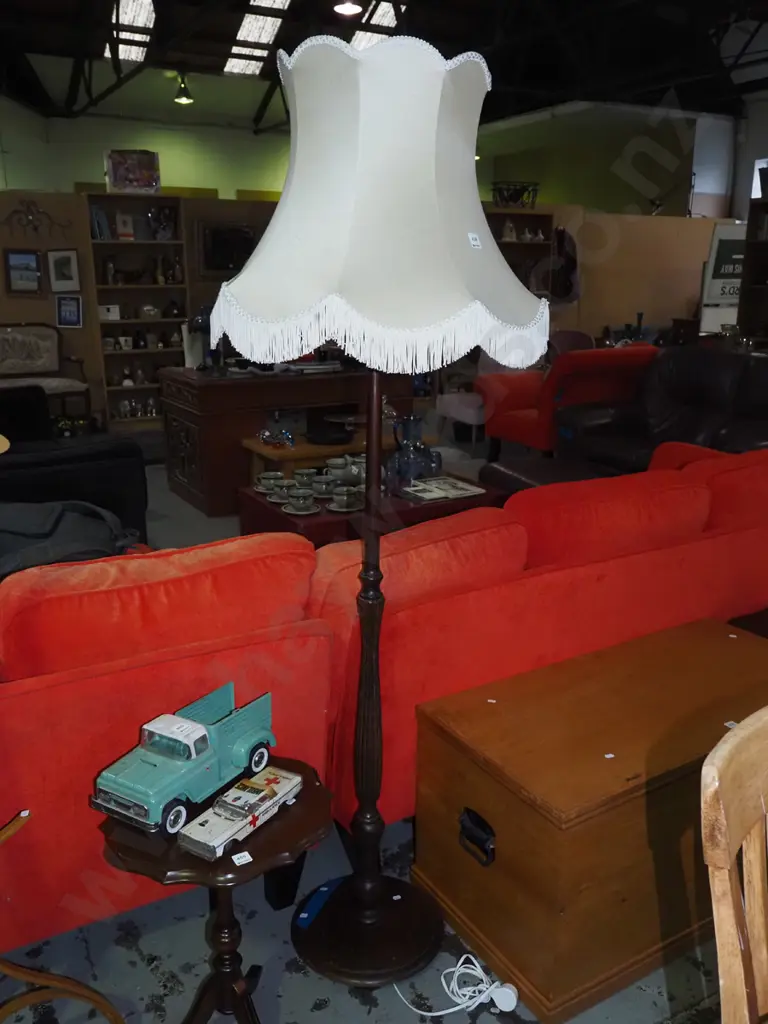 mahogany based standard lamp Image 1++