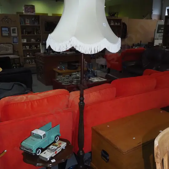 mahogany based standard lamp