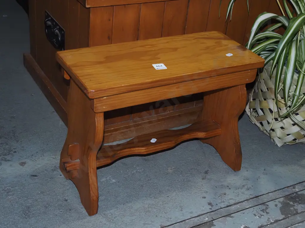 small wooden stool L430 Image 1++