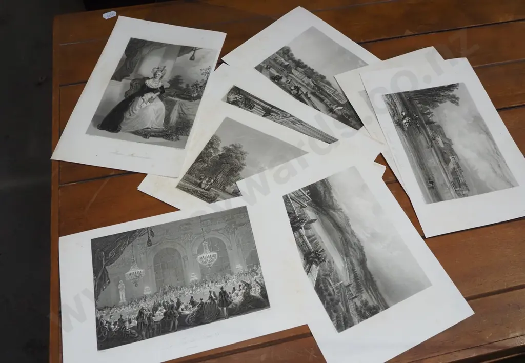 various unframed etchings  - foxing Image 1++