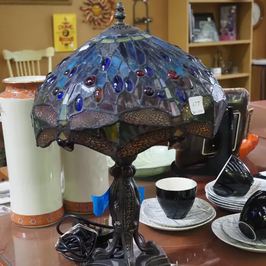 reproduction Tiffany style dragonfly lamp - English plug H460 As Is No Returns