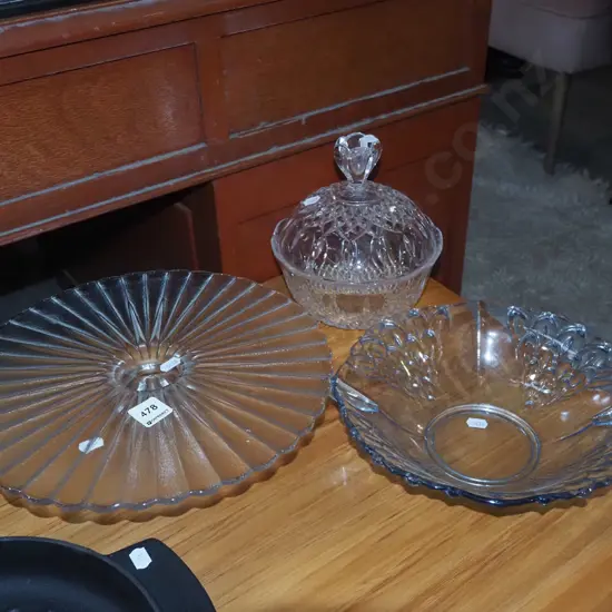 cake stand, cover pot, bowl