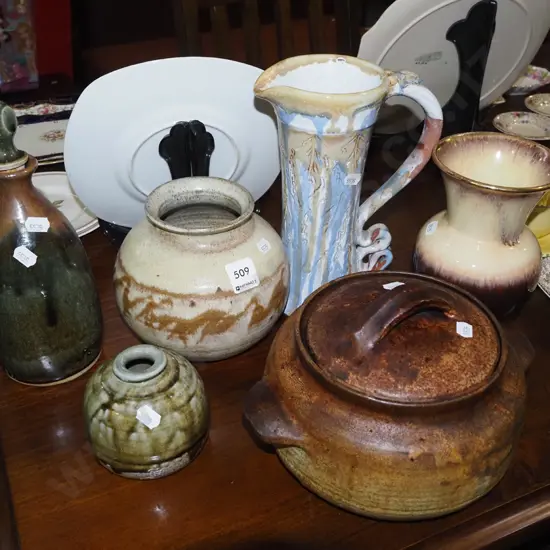 assorted vases, lidded casserole, bottle Tallest vase H240