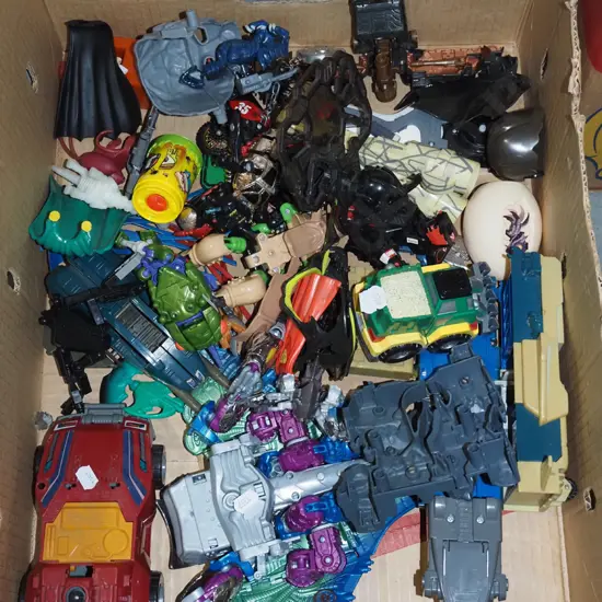 box of childrens toys
