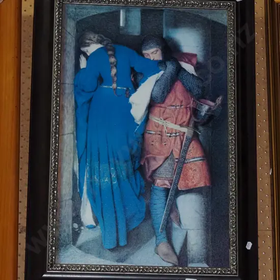 framed print - meeting on turret stairs