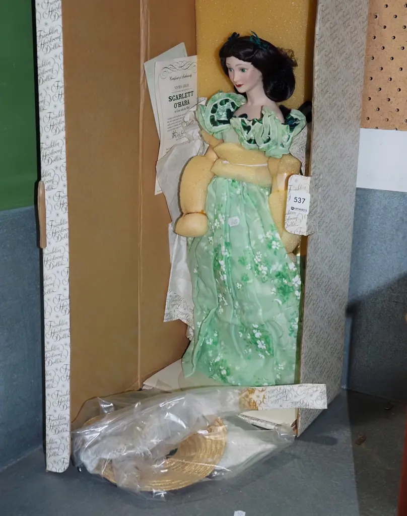 Franklin Mint boxed Scarlet O'Hara doll Image 1++