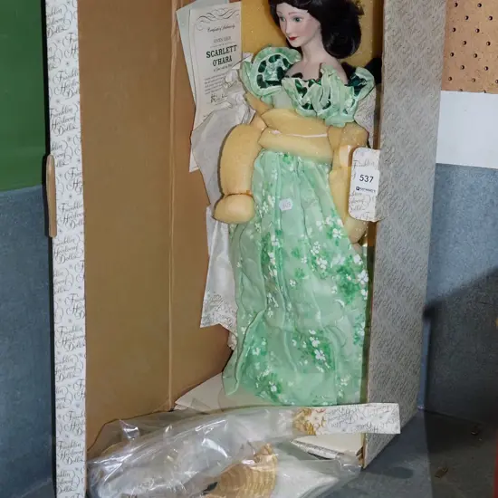 Franklin Mint boxed Scarlet O'Hara doll