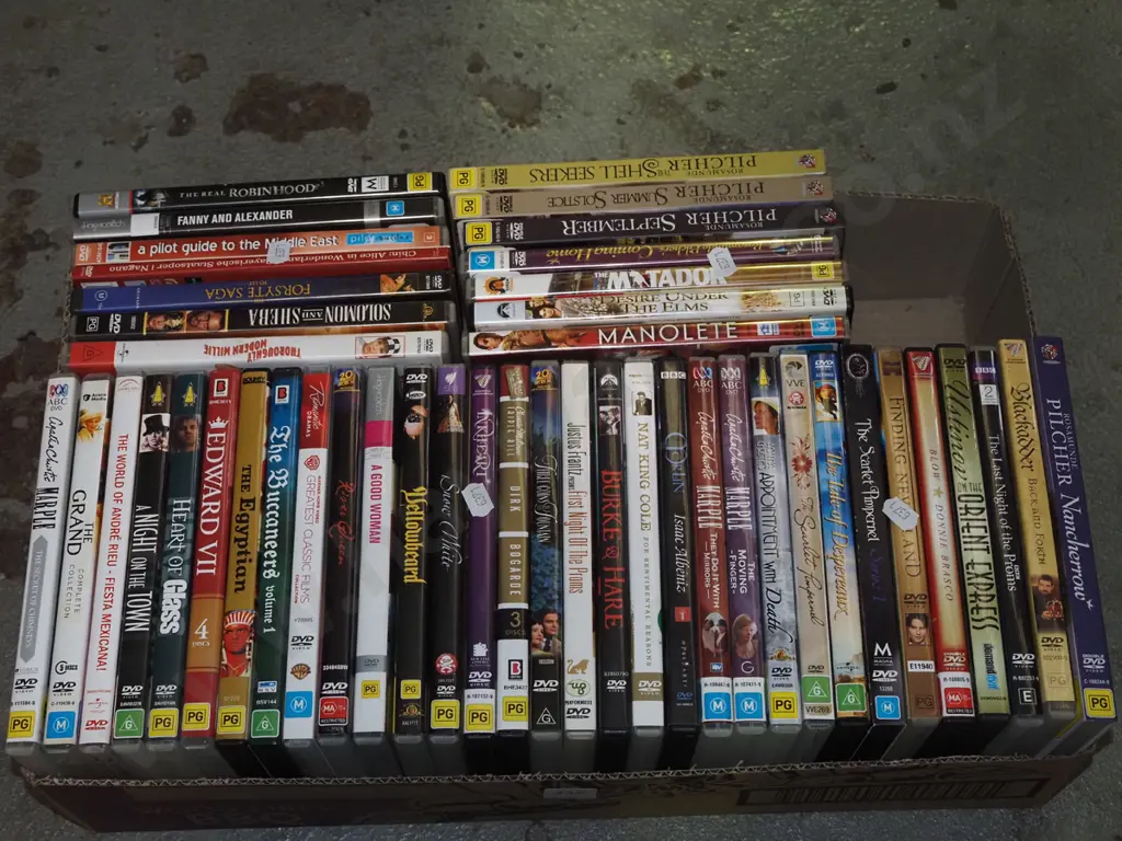 box of DVDs Image 1++