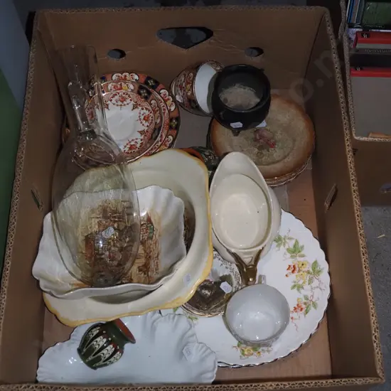 box; plates, bowls, jugs etc