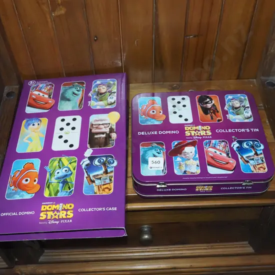 box and tin of Countdown Collectable dominoes