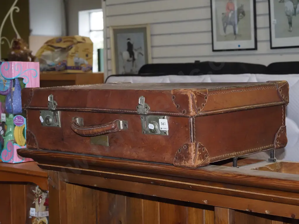 bullock hide suitcase Image 1++