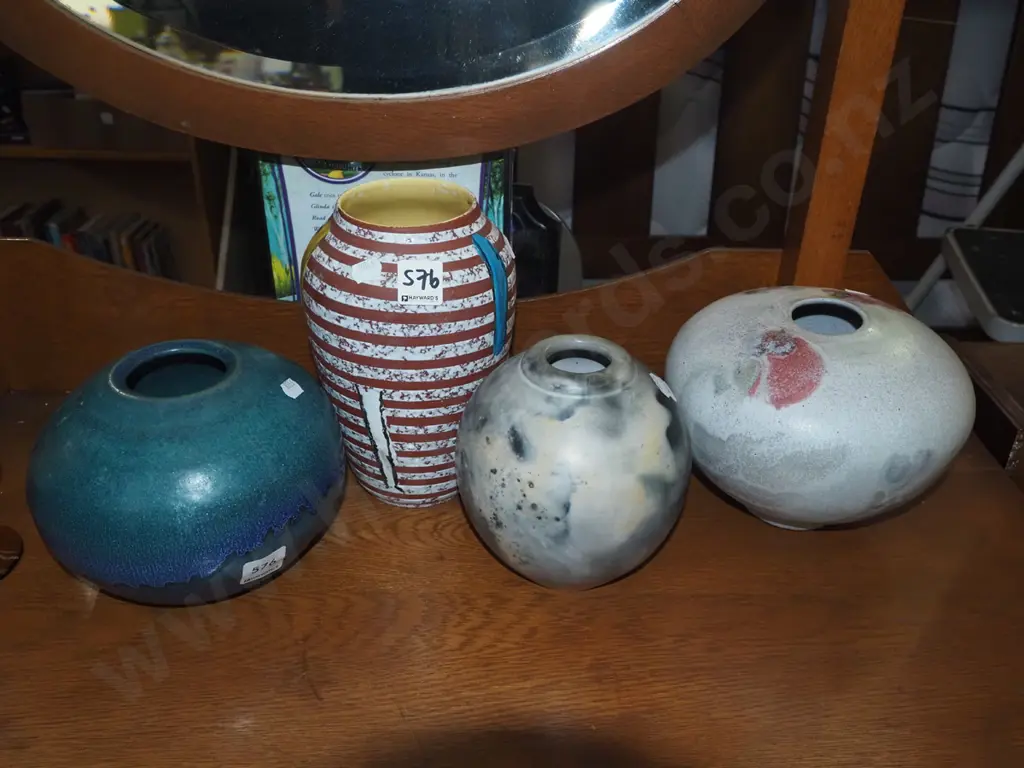 3x studio pottery vases, German pottery vase Tallest H210 Image 1++