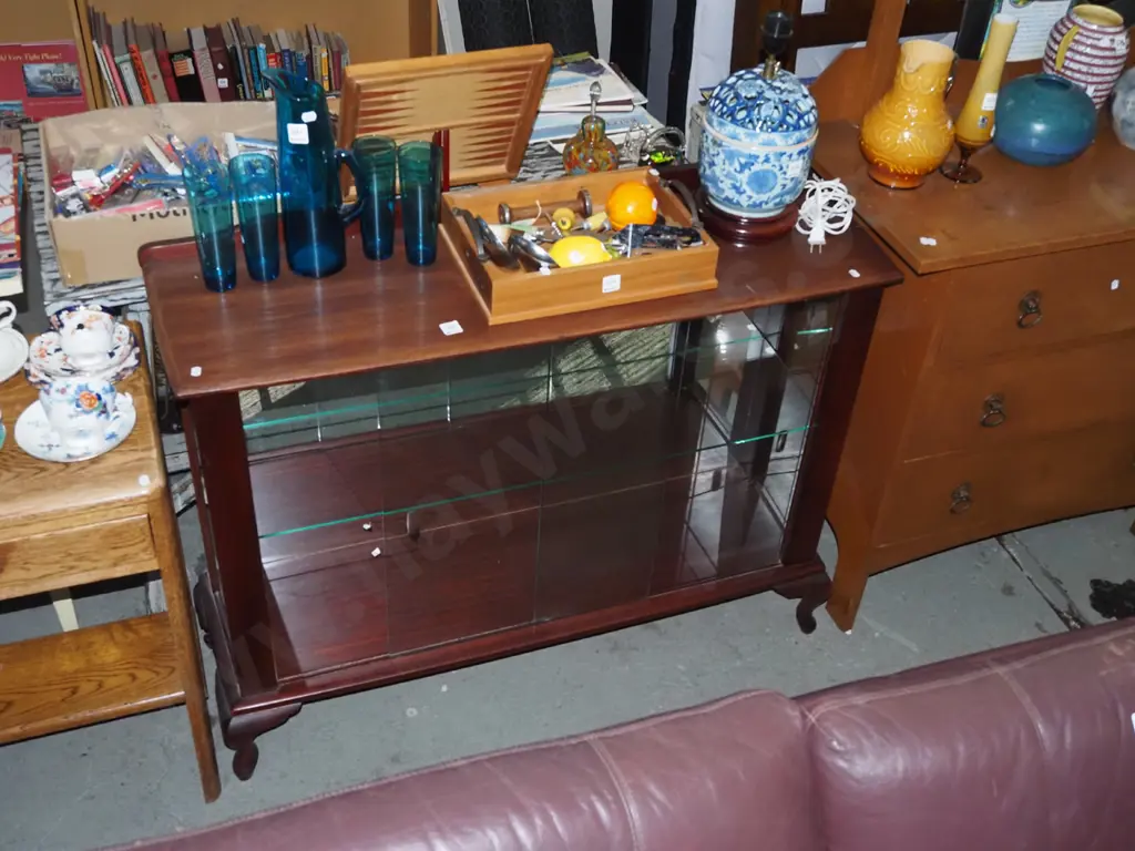 mahogany cab leg china cabinet H830 W1080 D330 Image 1++