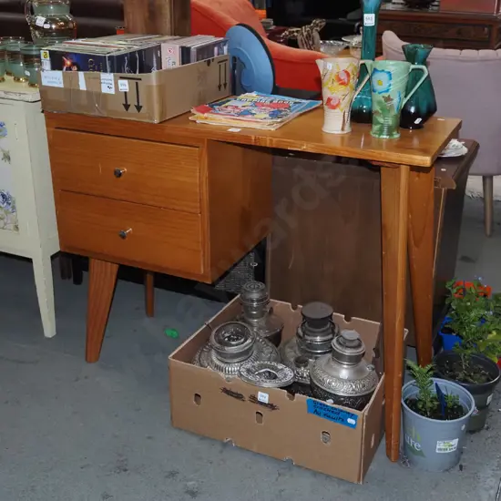 solid pine 2 drawer study desk
