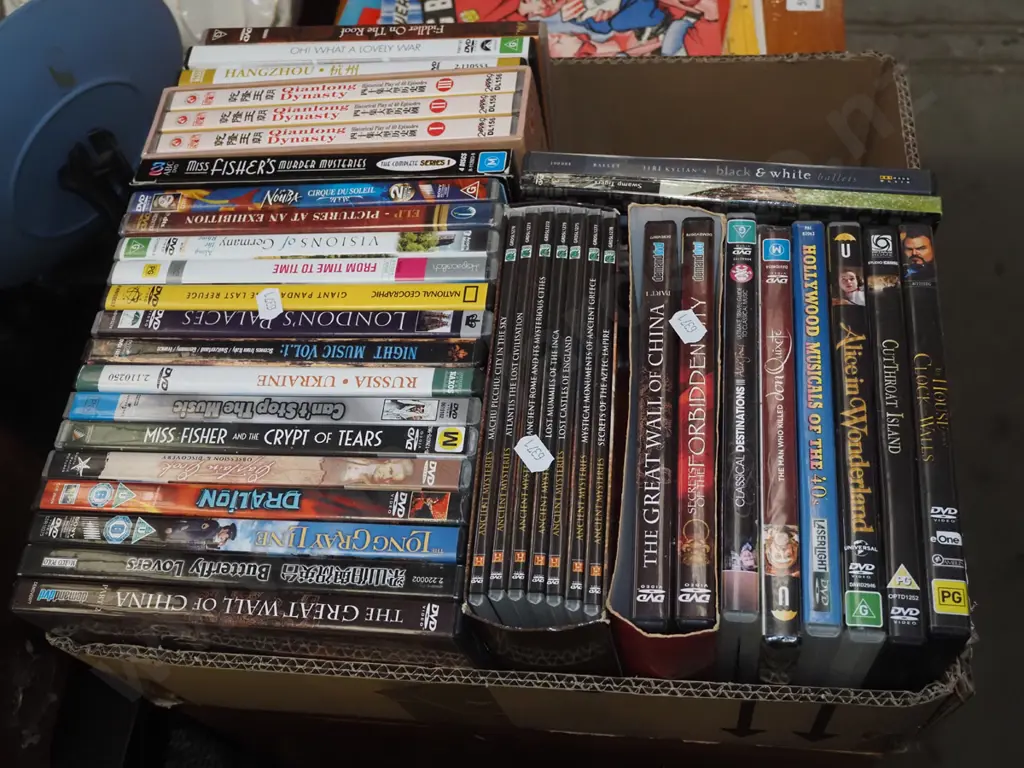box of DVDs Image 1++