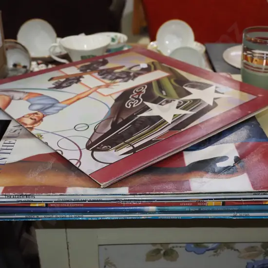LPs; Bruce Springsteen, Boney M, The Cars, etc.